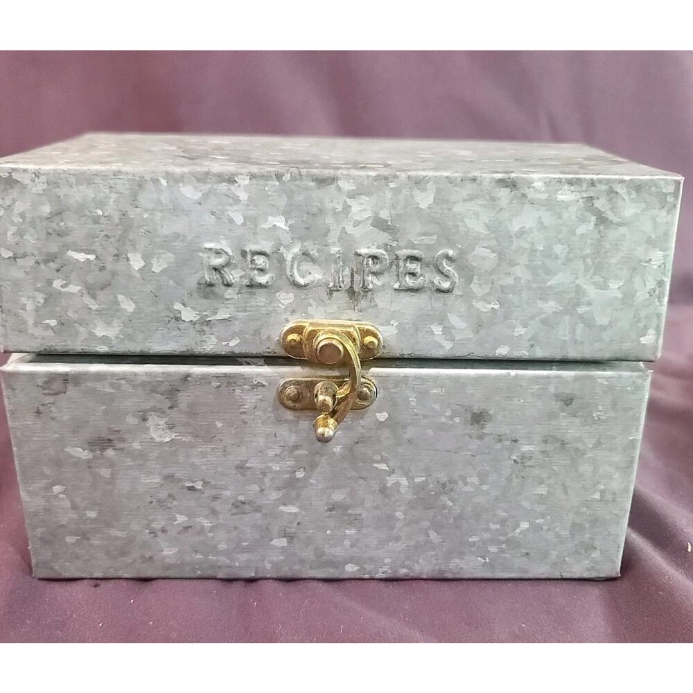 Hearth & Hand with Magnolia Galvanized Metal Recipe Box - Retired